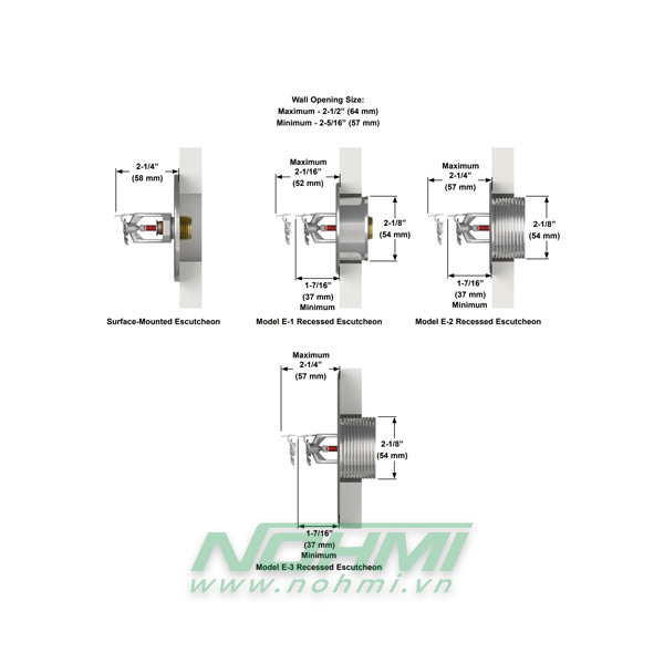 VK104 Đầu phun Sprinkler Viking hướng ngang, Đầu phun sprinkler Protector