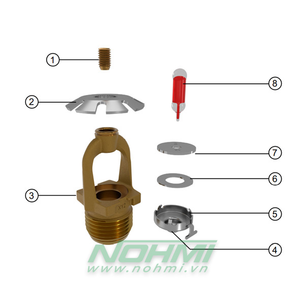 VK1201 Đầu phun Sprinkler Viking loại thường, Đầu phun sprinkler Viking-UL