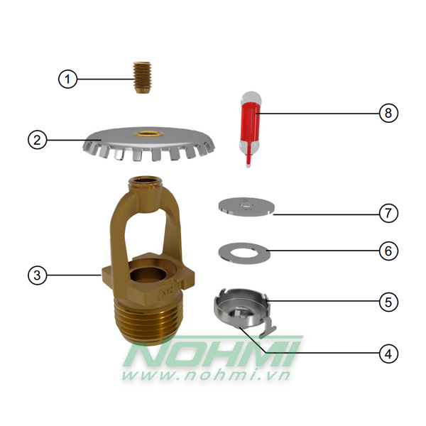 VK1202 Đầu phun Sprinkler Viking loại thường, Đầu phun sprinkler Viking-UL