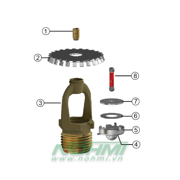 VK2002 Đầu phun Sprinkler Viking hướng lên, Đầu phun sprinkler Viking-UL
