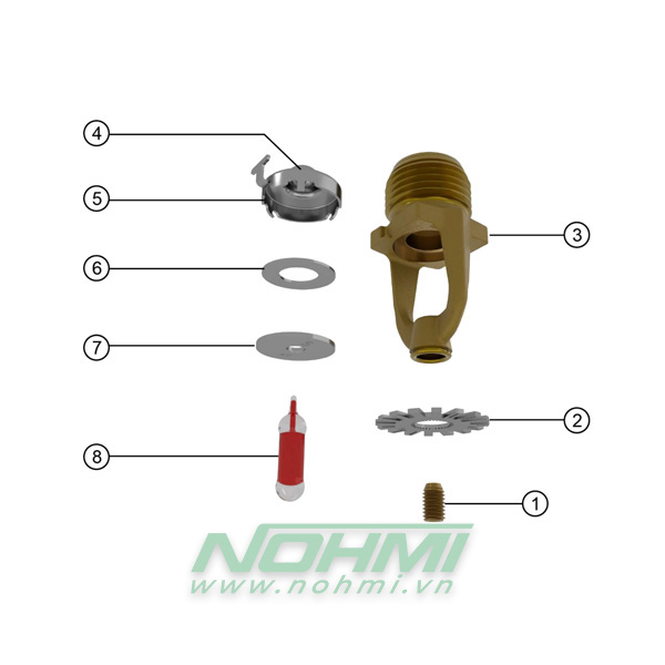 VK2021 Đầu phun Sprinkler Viking hướng xuống, Đầu phun sprinkler Viking-UL